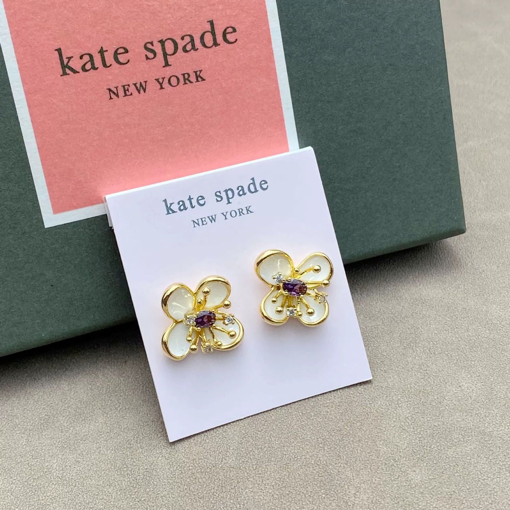 kate spade Vintage Rhinestone Flower Stud Earrings
